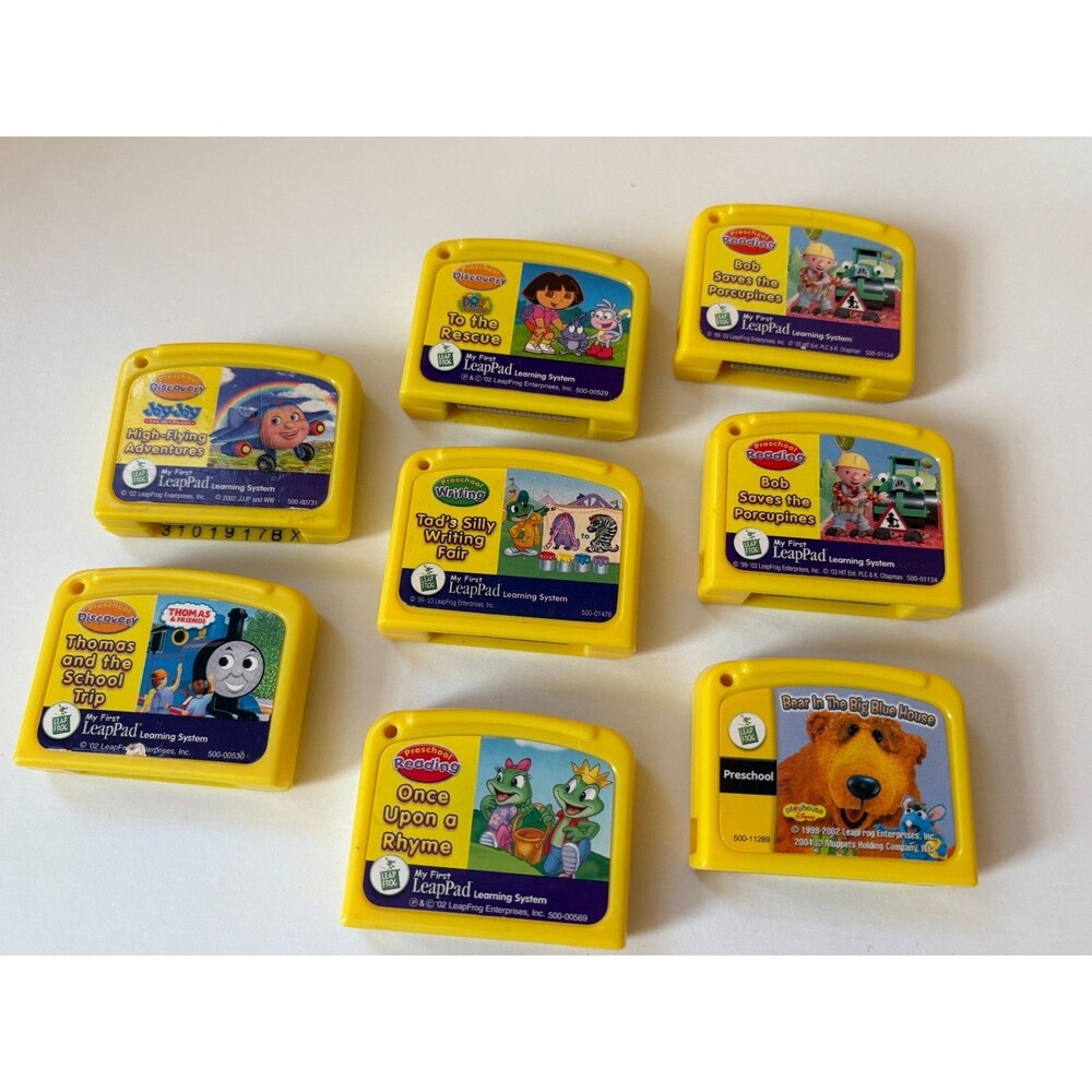 LeapFrog My First LeapPad Game Cartridges Lot of 8 Vintage Thomas Dora Writing
